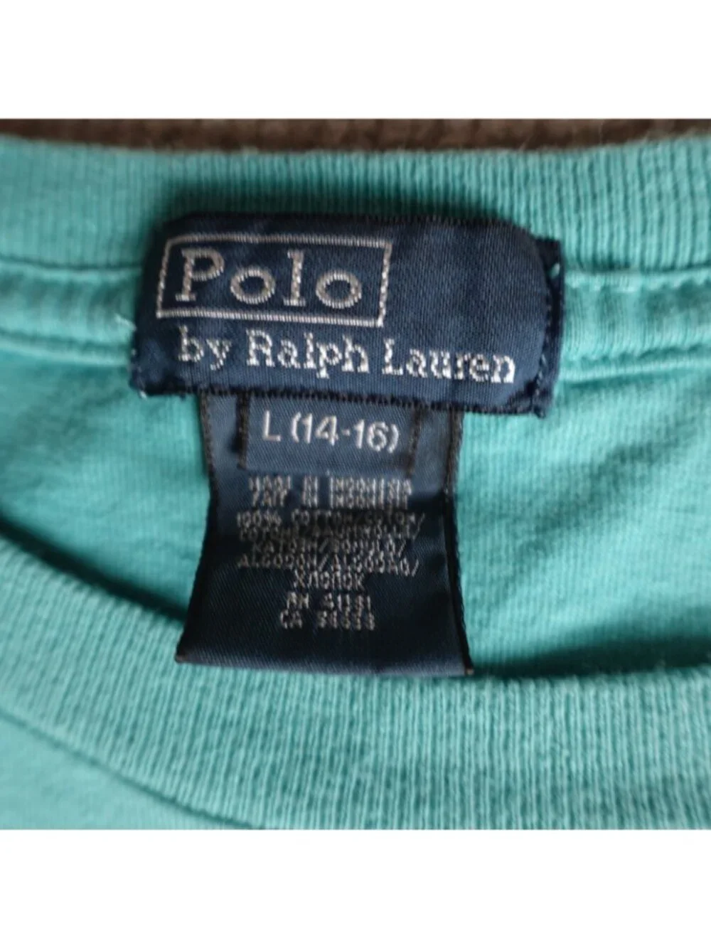 Polo Ralph Lauren Shirt Large Blue Large 14-16 Vintage